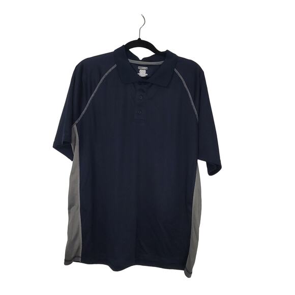 Moheen Cool Dri Polo Shirt‎ Men's Large Blue Gray Outdoor Athleisure Golf - Picture 1 of 5
